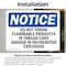 Signmission Do Not Throw Flammable Products In Trash OSHA Notice Sign, Vinyl Decal, 10in W x 7in L, 2PK OS-2PACK-NS-D-710-L-11384 - alternate 2